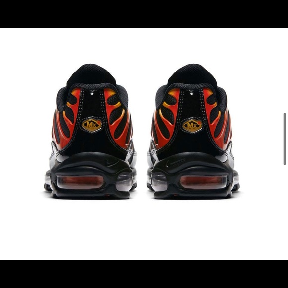 RARE Nike Air Max 97 plus Black Shock Orange - Picture 4 of 5